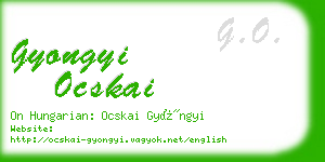 gyongyi ocskai business card